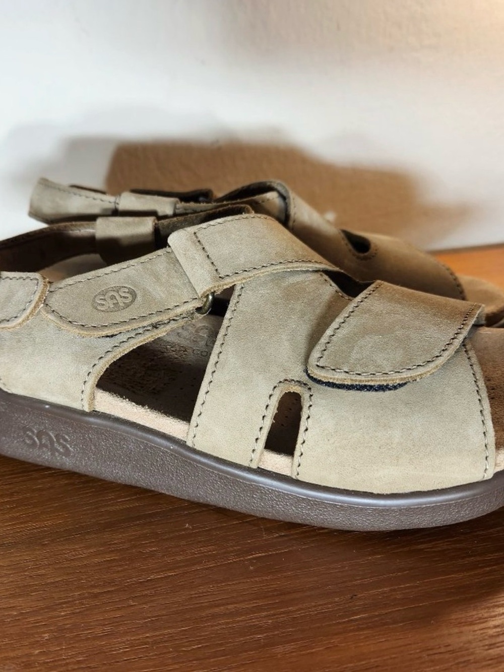 SAS Kids Sandals in Tan with Brown Sole
